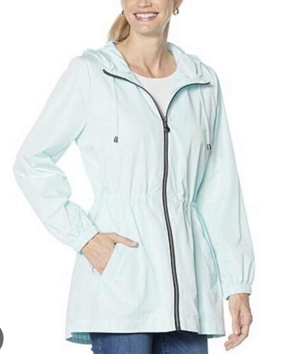 Laurier & Co. Mint Fishtail Packable Jacket Sz M NWT